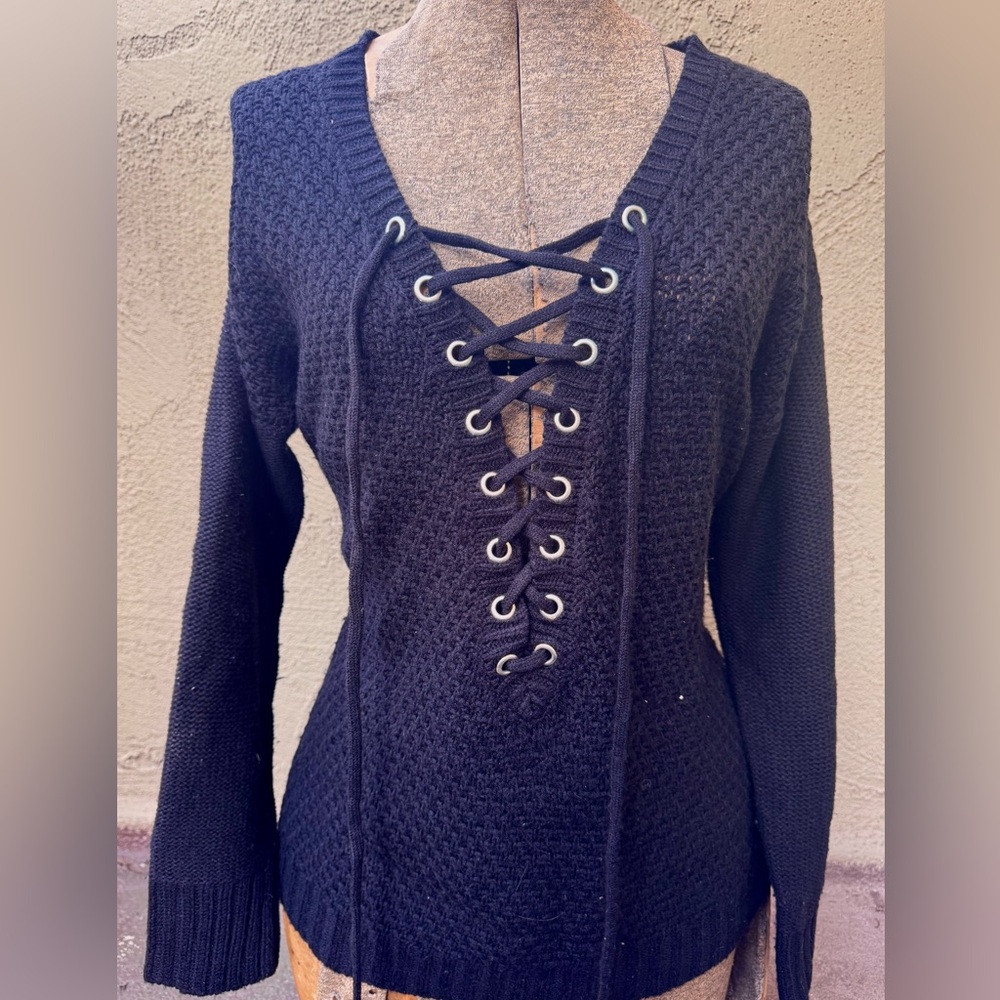 Cozy Lace-up Sweater